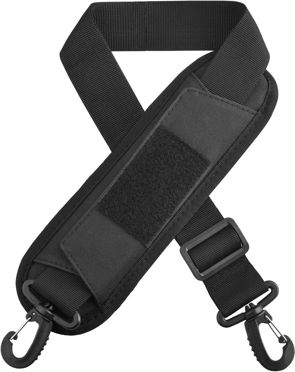Schouderriem met Dikke Zachte Pad voor Tactische Molle Pouch Verstelbare Crossbody Vervanging 38mm Band Afneembare 138cm Bagage Deffle Tas Gewatteerde Riem
