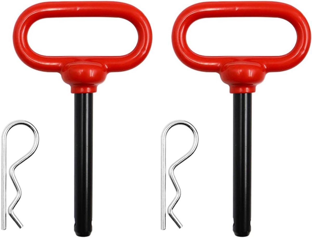 2 STKS Trekhaak Pin met Clip 1/2 x 4 inch voor Farm Turn Maaier Slepen Cargo Boot RV Auto Vrachtwagen Fiets ATV Tractor -(1/2 x 3-5/8 inch)