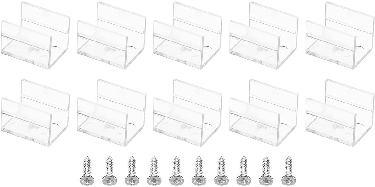 Led-striplichtclips, 40 stuks montagebeugel, bevestigingsclips van kunststof met schroeven, ledstripclips voor 15,5 mm-16,8 mm neon RGB lichtkabelband, transparant