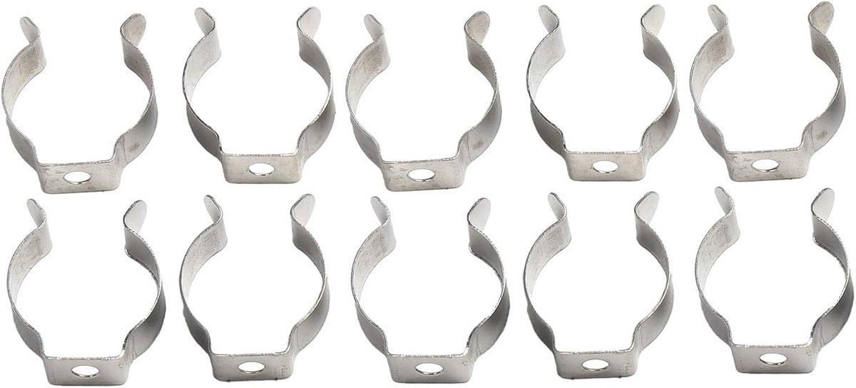 10 stuks veer badstof clips, zware open type veer stalen gereedschapsclips, voor garageopbergkasten, gereedschapsopslag badstofclip (52 mm)