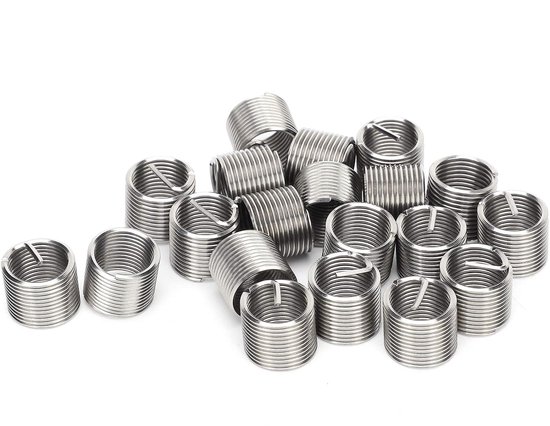 Schroefdraadbeschermer M12 x 1,25, 20 Stuks, SUS304 Roestvrijstaal, Draadreparatie-moer voor Auto's, 1.5D Lengte — afbeelding 3