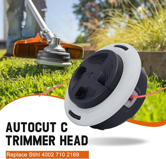 Maikop draadkop Autocut C26-2 voor STIHL FS55 FS56 FS70 FS94 FS91 - FS111 FS131 FS240 FS FR Serie 4002 710 2169 10 x 1,0LH reserveonderdelen grastrimmer met maaidraad 2,4 mm x 21 m (6 m + 15 m) — afbeelding 4