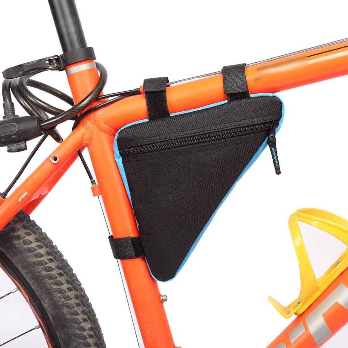 zadeltas Oxford outdoor snelspanner sport fiets opbergtas bovenbuis driehoek gereedschapstas voor mountainbike (staart + blauw)