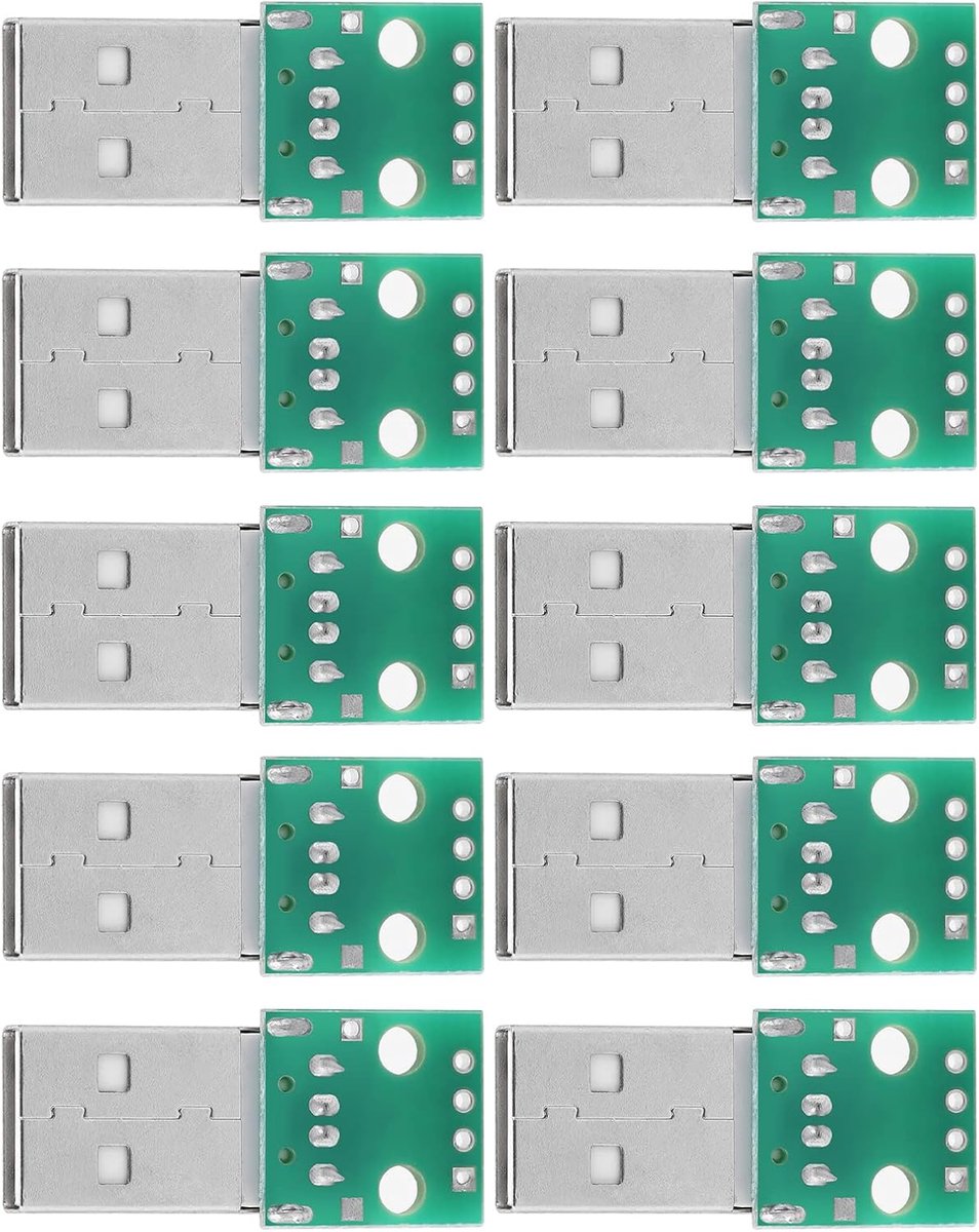 Usb A Breakout Usb Breakout Board 10Pcs Usb Type A Stekker Naar Dip Adapter Board 4 Pin 2.54Mm Pitch