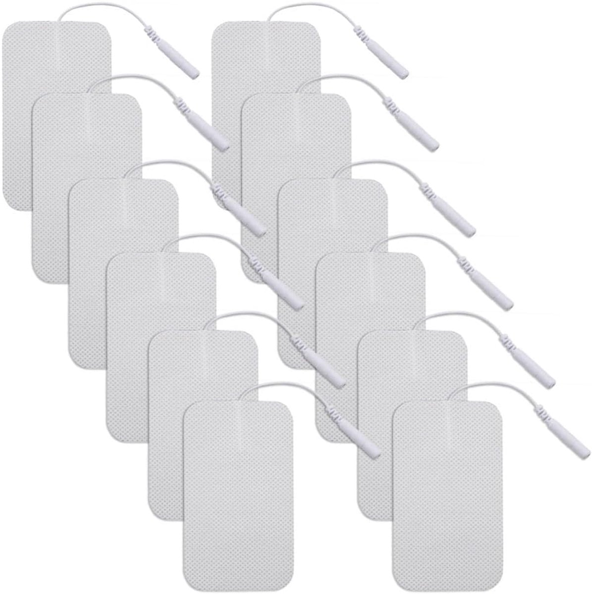 Elektroden, 12 stuks, 40 x 40 mm, herbruikbare elektroden, zelfklevende elektroden voor TENS-apparaten