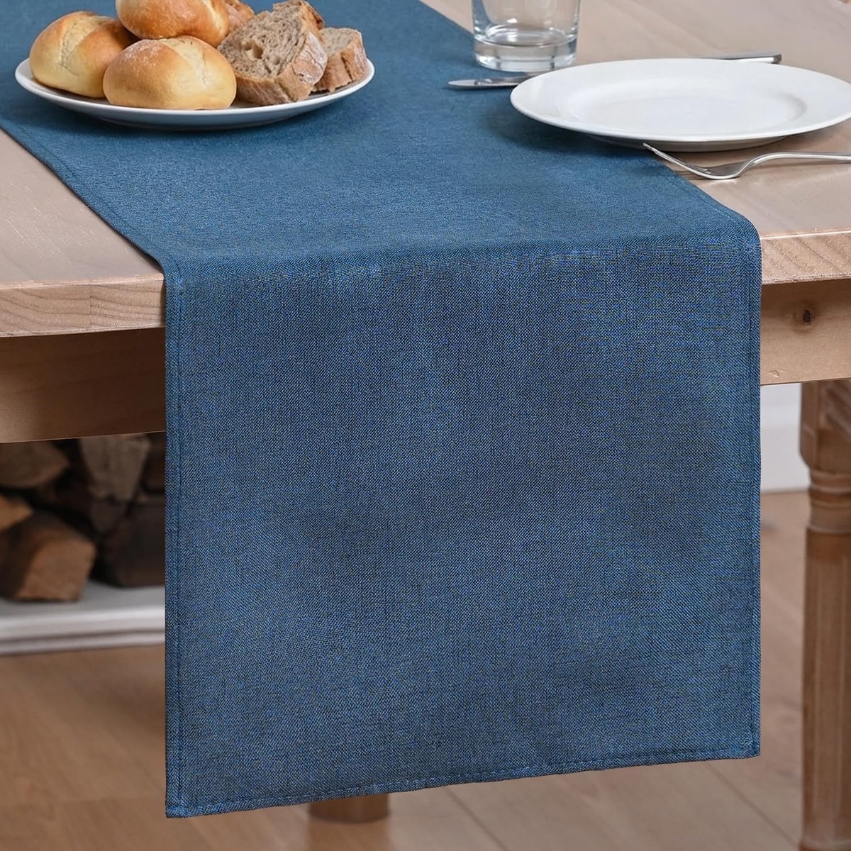 Mode Marineblauwe tafelloper 40 x 240 cm, seizoensgebonden huis woonkamer eettafel tafel decoratie binnen vakantie party decor
