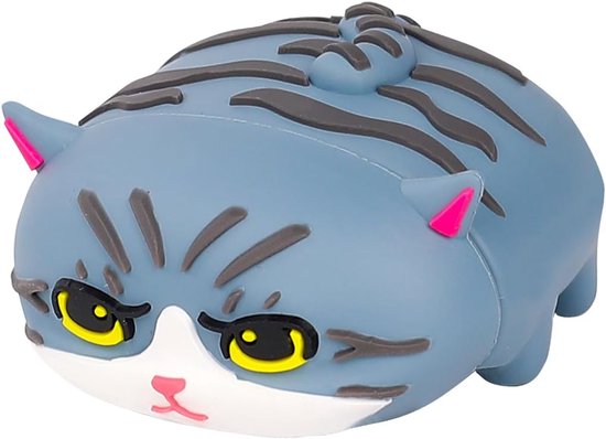 Compatibel met Apple Airpods 4 Case, beschermende grappige leuke 3D cartoon hoes met sleutelhanger [Papa Series] (Cat Blue) van compatibel — afbeelding 3