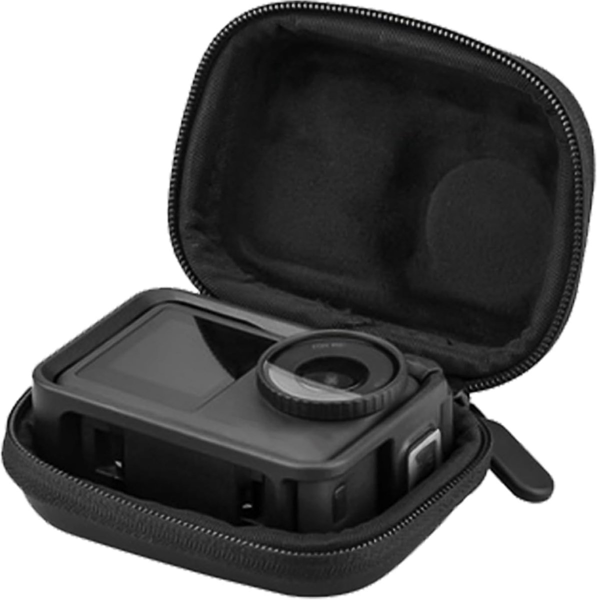 draagtas voor GoPro Hero 13/12/11/10/9/8/7/6/5, compact, schokbestendig, waterdicht, voor DJI Osmo Action 5/4/3, Insta360 Ace Pro, AKASO, Apexcam, Campark, hoes met karabijnhaak