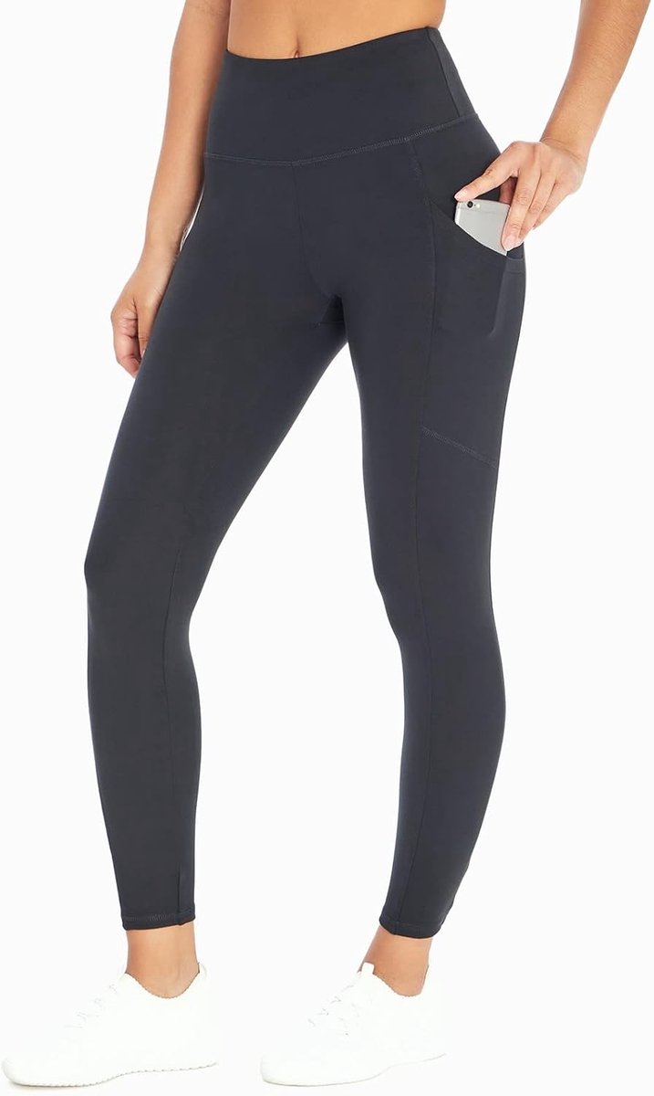Collection Womens Standard Eclipse High Rise Pocket Legging, Black, Medium