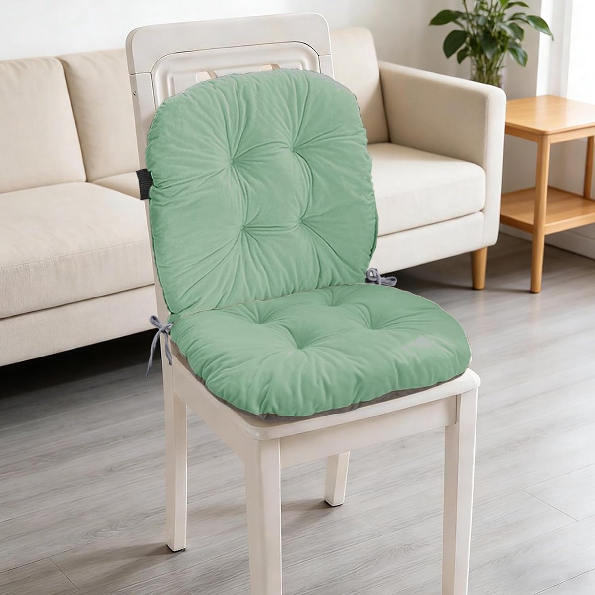 Tuinstoel met hoge rugleuning, kussens 42 x 85 cm, extra dikke zitkussens, bureaustoel, kruk, kussens, tuinmeubelen, tuinstoelkussens voor tuinstoelen, zitkussen, outdoor, zitkussen (groen)