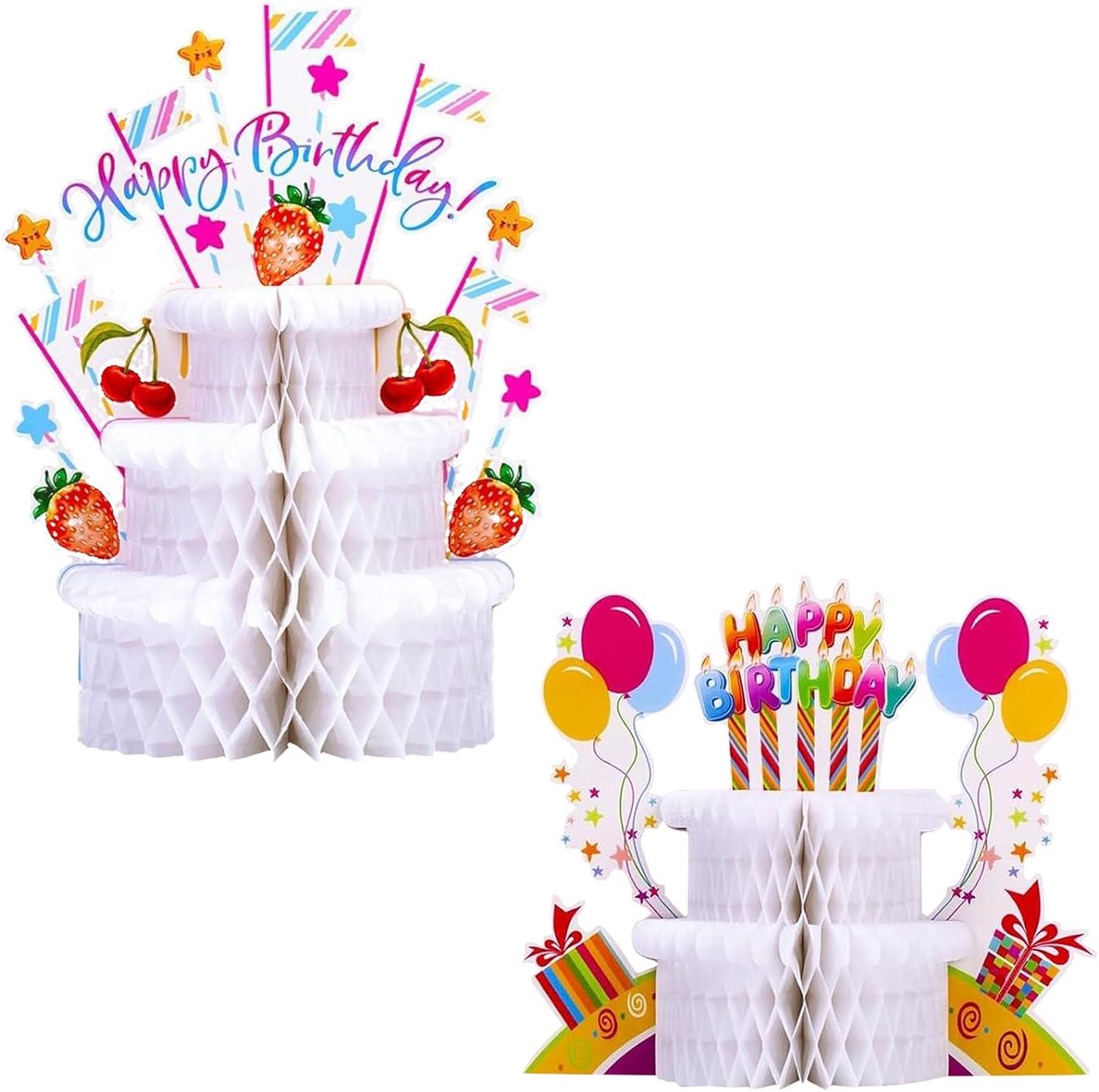 Tafeldecoratie honingraatvorm, 2 stuks ornament verjaardag honingraat, papieren tafeldecoratie verjaardag, honingraat party tafeldecoratie, tafeldecoratie honingraat verjaardag, feest