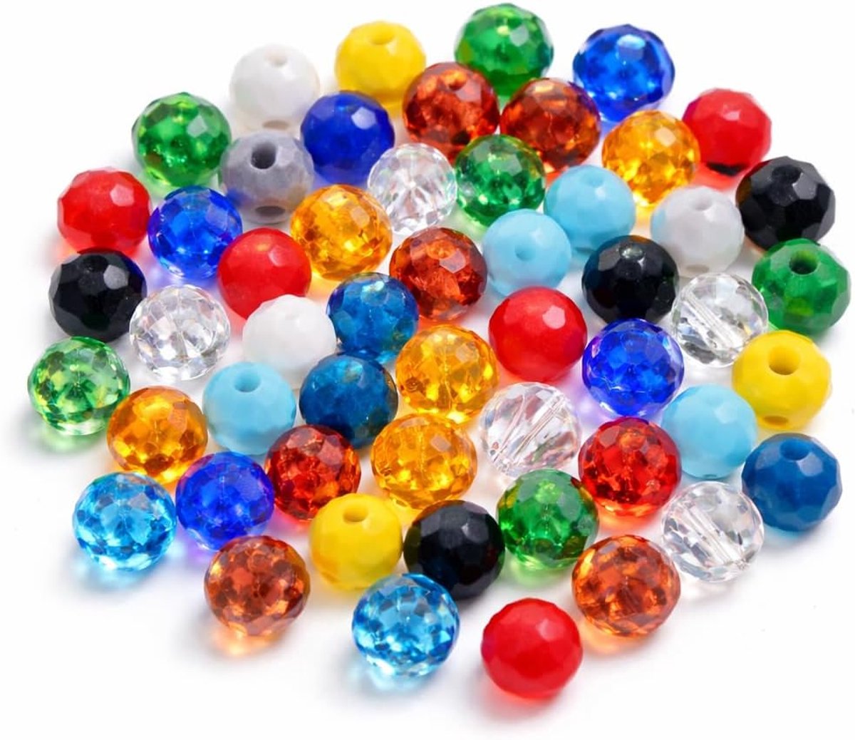 Kralen, Tsjechische Boheemse ronde kristallen kralen, 4 mm, CZ 500 stuks, kleurrijke gemengde knutselkralen, facet geslepen glazen geslepen kralen, set om te rijgen