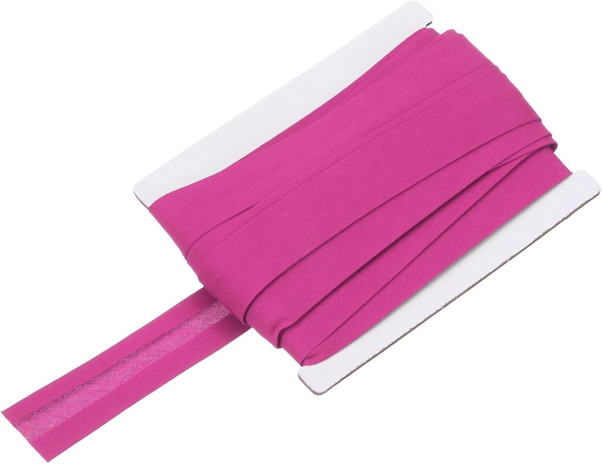 1,91 cm biasband, eenvoudig, gevouwen, katoen, los, om te naaien, stiksel, zoom, knutselen, eenvoudige verpakking (roze-rood, 10 meter)
