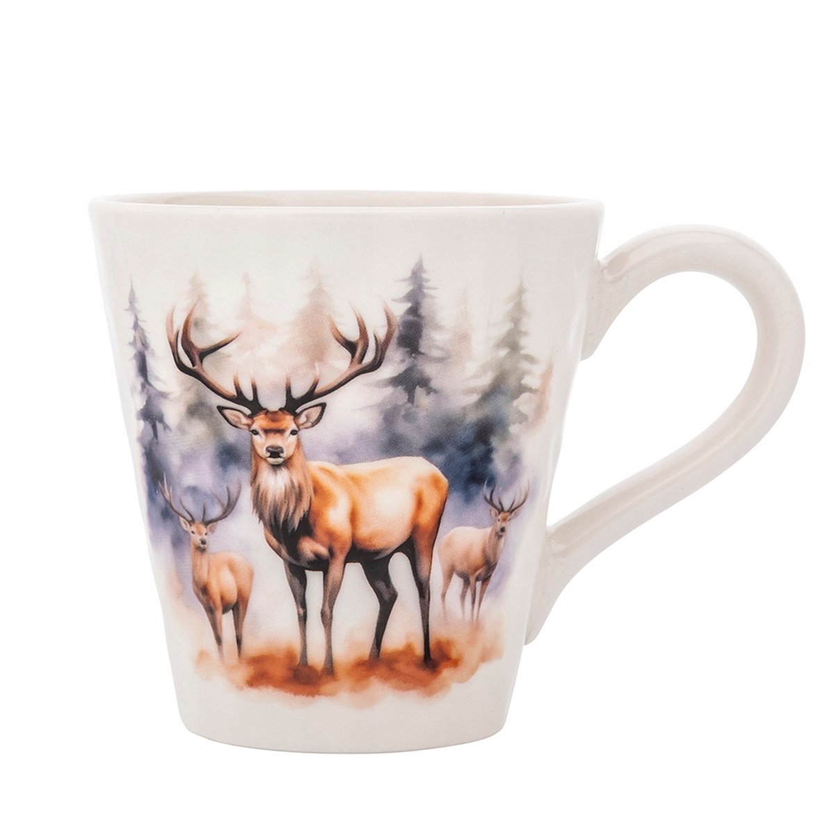 Keramische Mok met Hertendecoratie, 480 ml