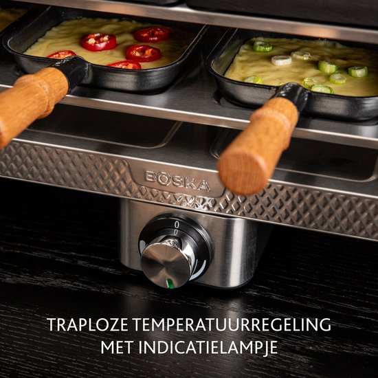 BOSKA Gourmet Pro - Gourmetstel voor 8 Personen - Met 2 Omkeerbare Grillplaten - Rustlaag — afbeelding 4