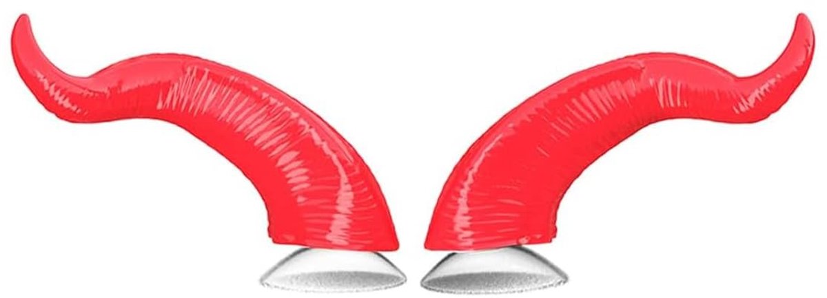 Motorhelmhoorns pakket van 2 - Decoratieve ornamenten met zuignap - Unieke styling voor motorhelmen - ShopVlot
