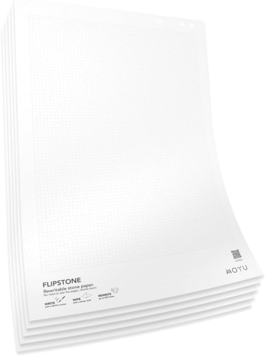 Flipchart papier - herschrijfbaar - steenpapier - verminder papierafval - ShopVlot