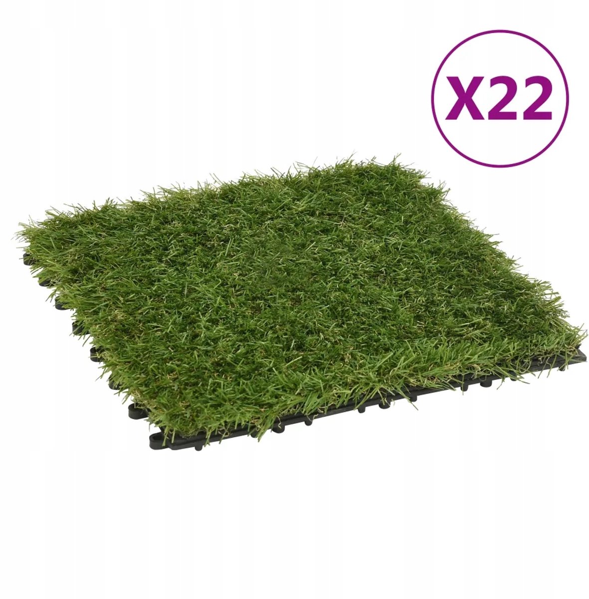 Kunstgras tegels 30x30cm groen - 1,98m² - Merkloos