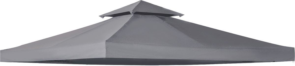 Reservedoek voor paviljoen - tent - Effectieve bescherming tegen de zon - 3 x 4 m - polyester - hoge dichtheid - 180 g/m² - lichtgrijs