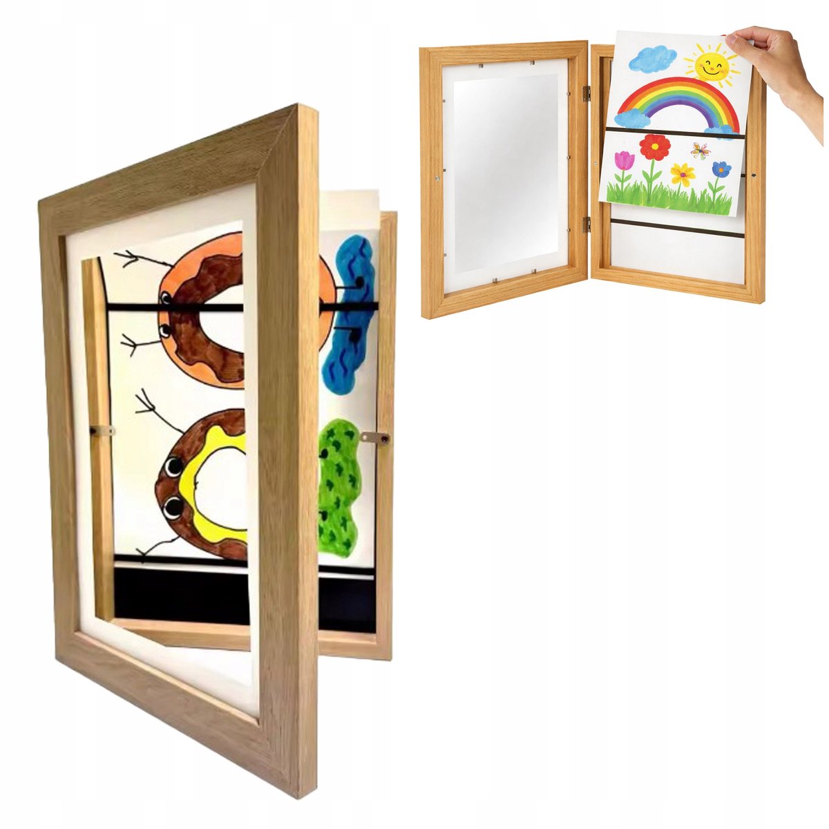 A4 Openklapbare Fotolijst Hout 25x34cm - Presenteer & Bewaar Kunstwerken