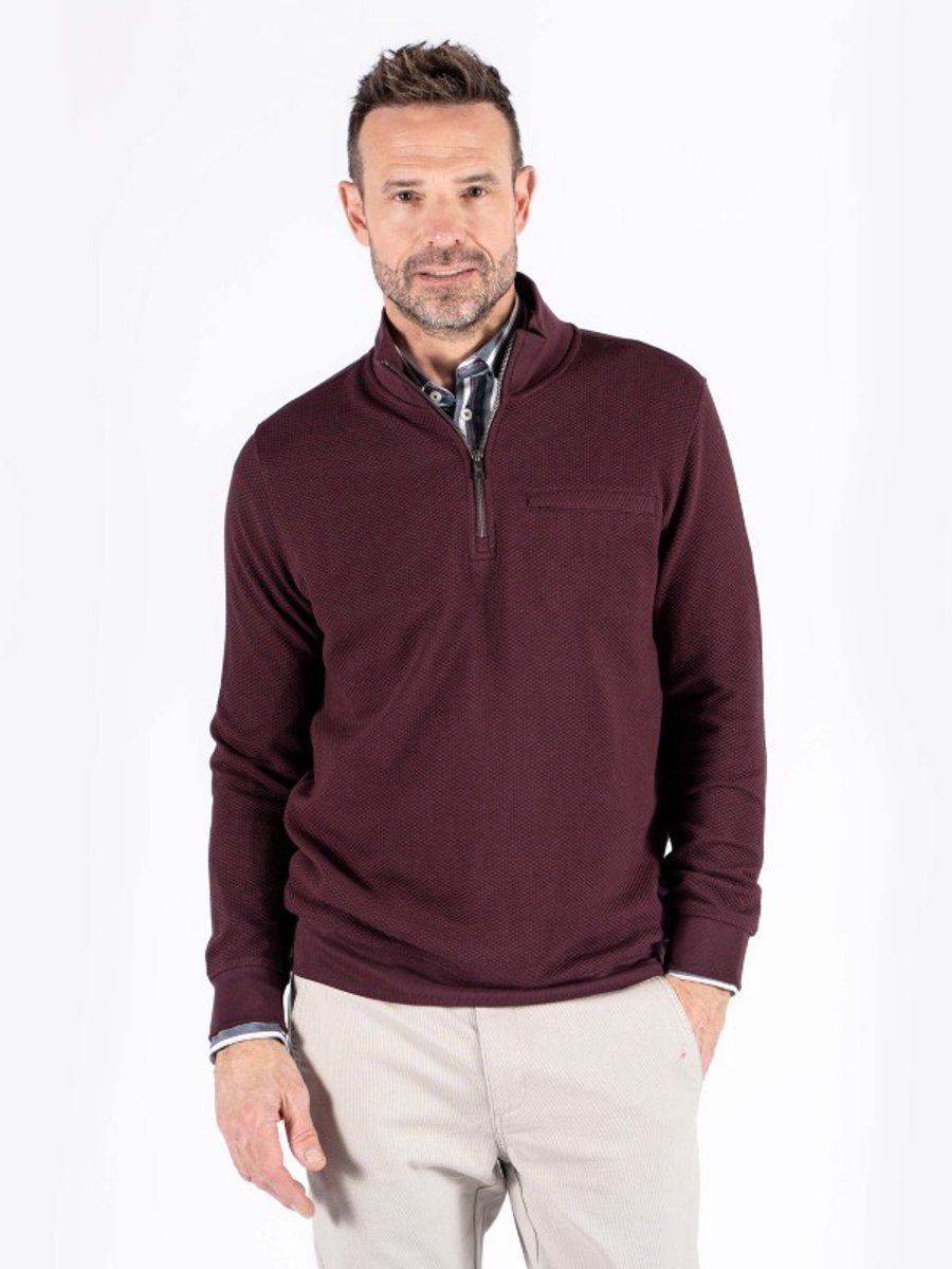 Trui 600281 bordeaux Tony kort rits Pre End - maat M
