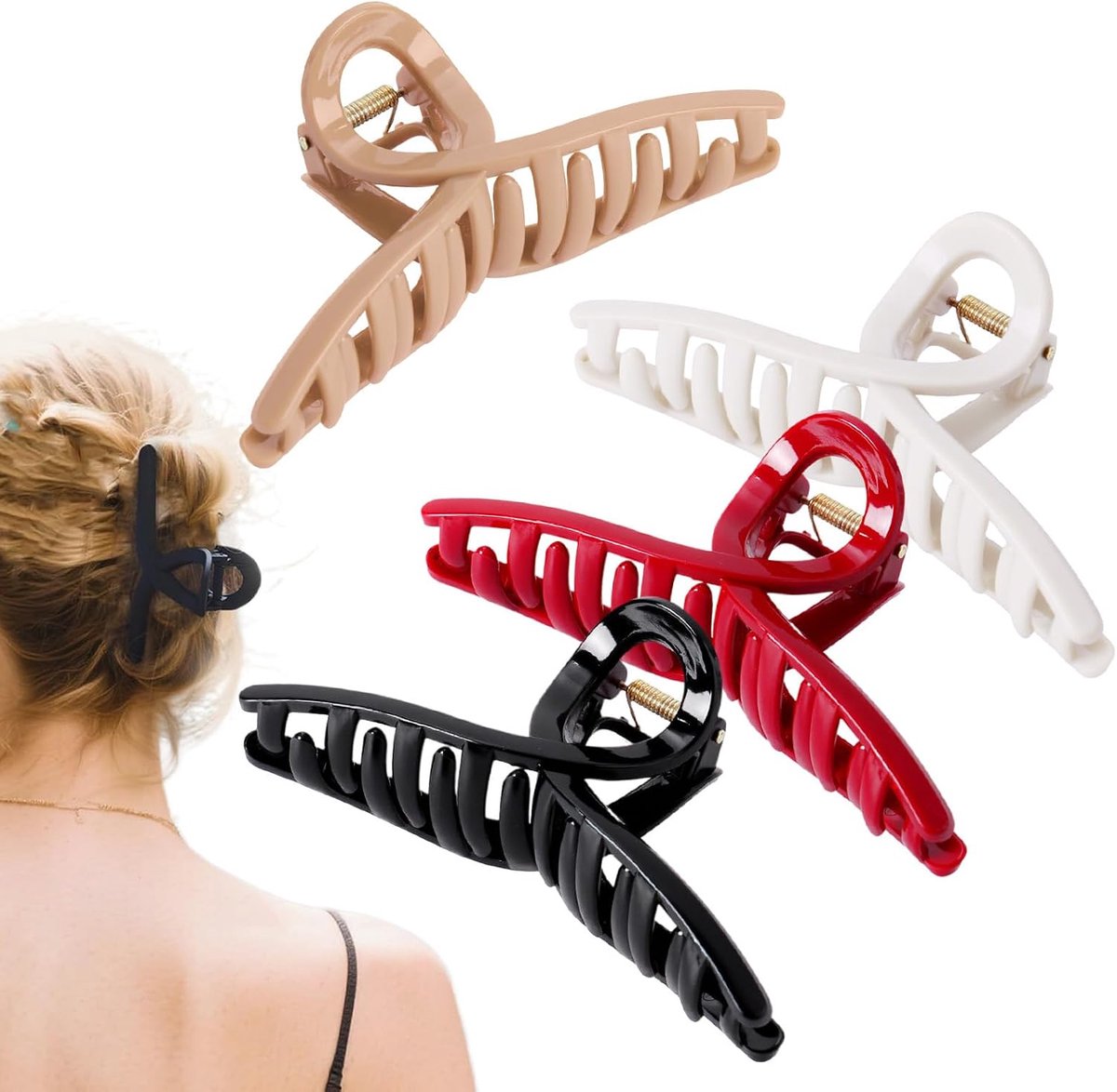 Klauwclip, haarspeldjes - draagbare siliconen haarspelden voor school, reizen, outdoor, festival, vrouwen, bruiloft, meisjes, dames, college fitnessliefhebbers