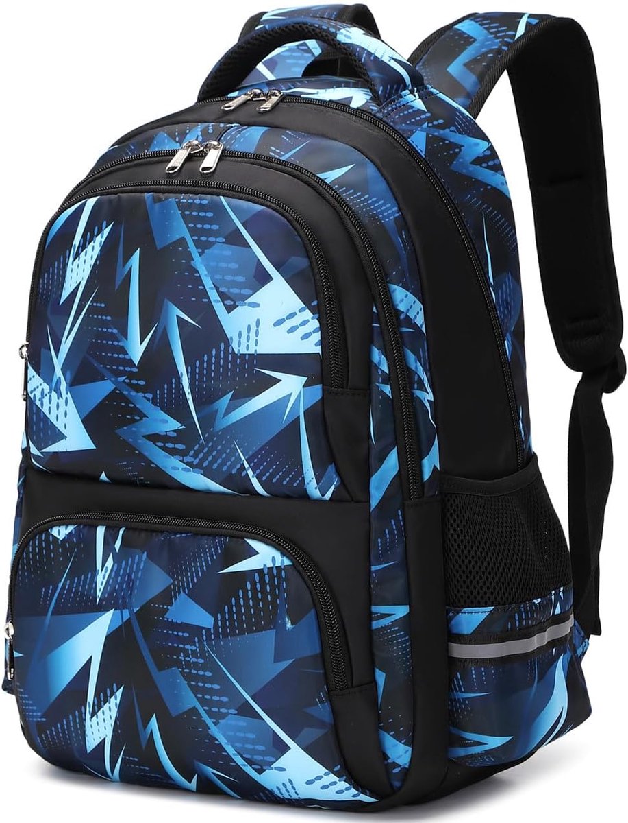 Rugzak Schooltassen voor Jongens Kinderen Primaire Schooltas Kids School Rugzak Waterdichte Nylon Rugzak Casual Dagrugzak, Pijl Blauw, L