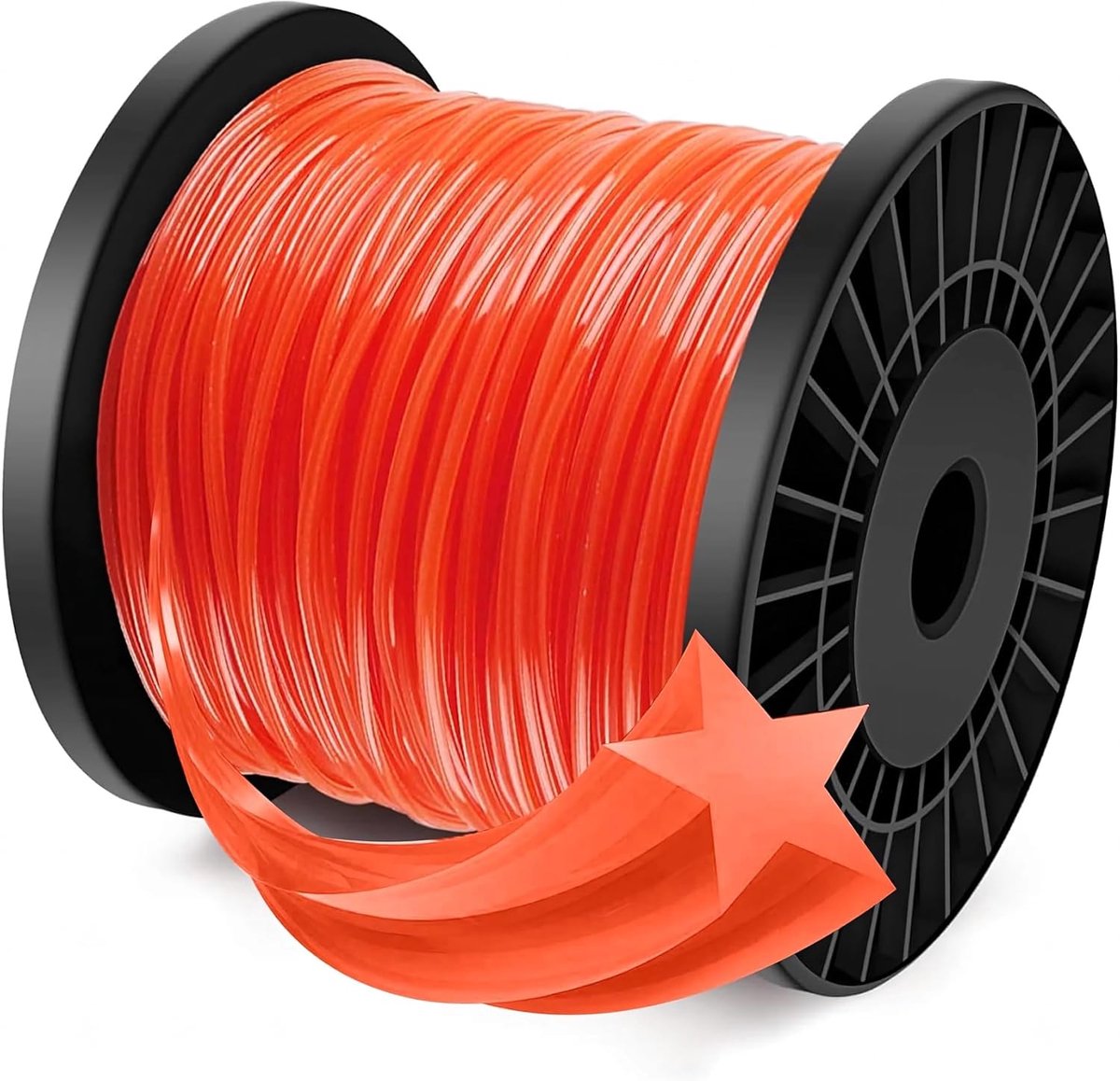 Draad 2,4 mm x 100 m nylon bosmaaier bosmaaier oranje