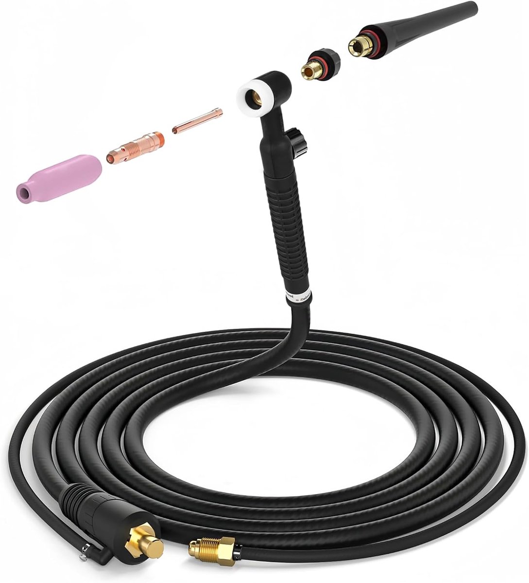 Lasbrander met 13FT kabel en flexibele kop WP-17FV Argon luchtgekoeld Lift TIG-brander, 150Amp 10-25mm aansluiting voor REBOOT merk lasapparaat