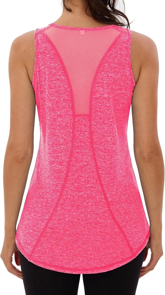Dames yoga tanktop mesh rug mouwloos sport bovendeel hardlopen fitness functioneel gym activewear tanktop S-3XL