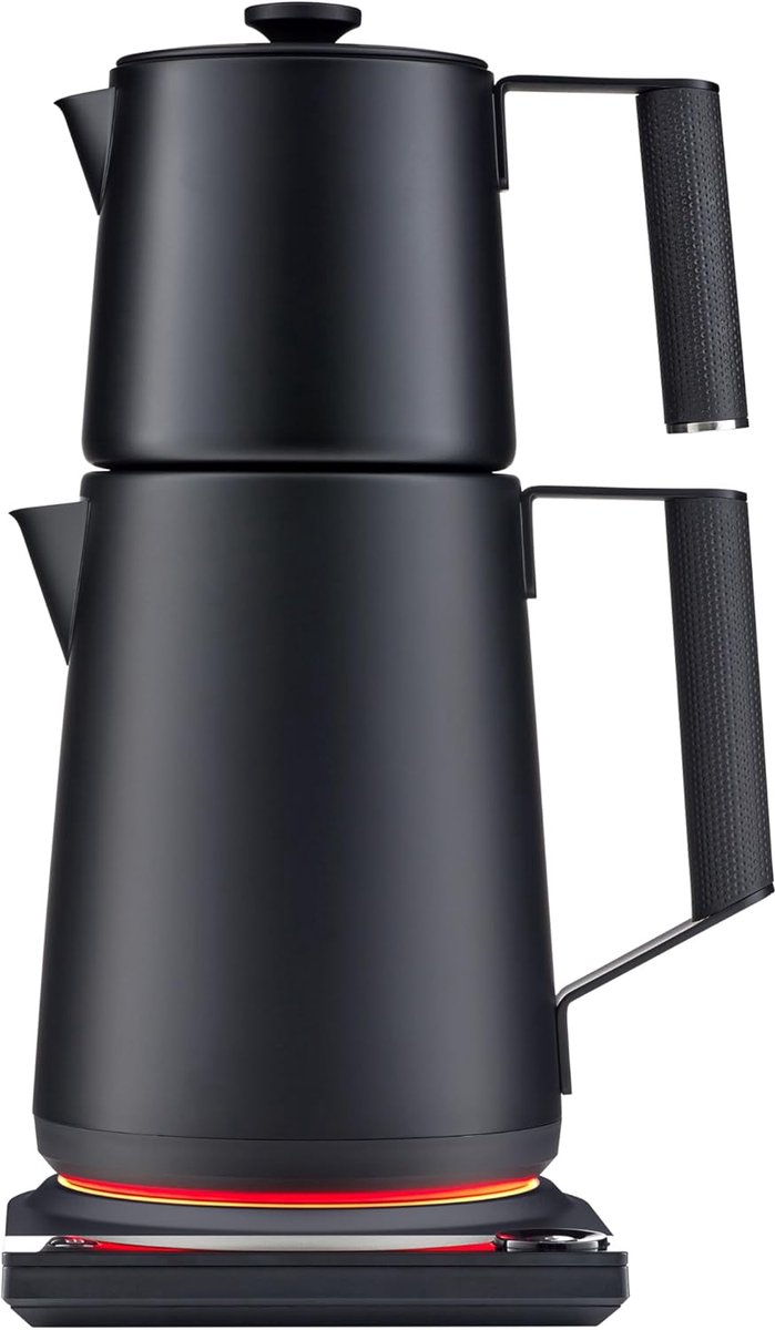 Turkish Tea Maker Machine Pro, 1,75 l, 120 minuten warmhoudkan, BPA-vrij roestvrij staal, automatische uitschakeling en koken, ring:
