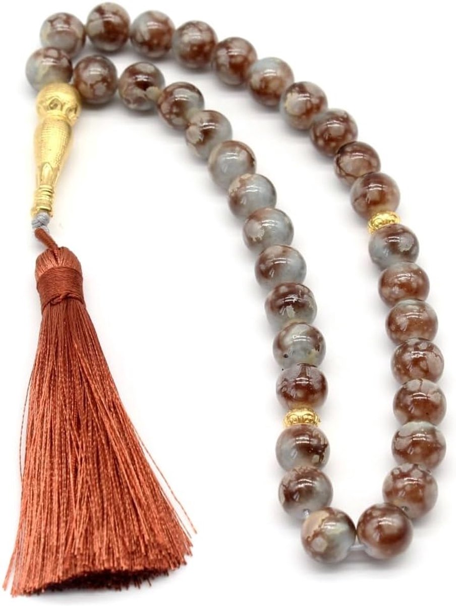 Kralen, Tasbeeh, Sibha, Moslim Mala, Masbaha, Misbaha, Tesbih, Tespih, Dhikr kralen, Zikr kralen, Worry Beads Prayer Counter Arabische kwast armband