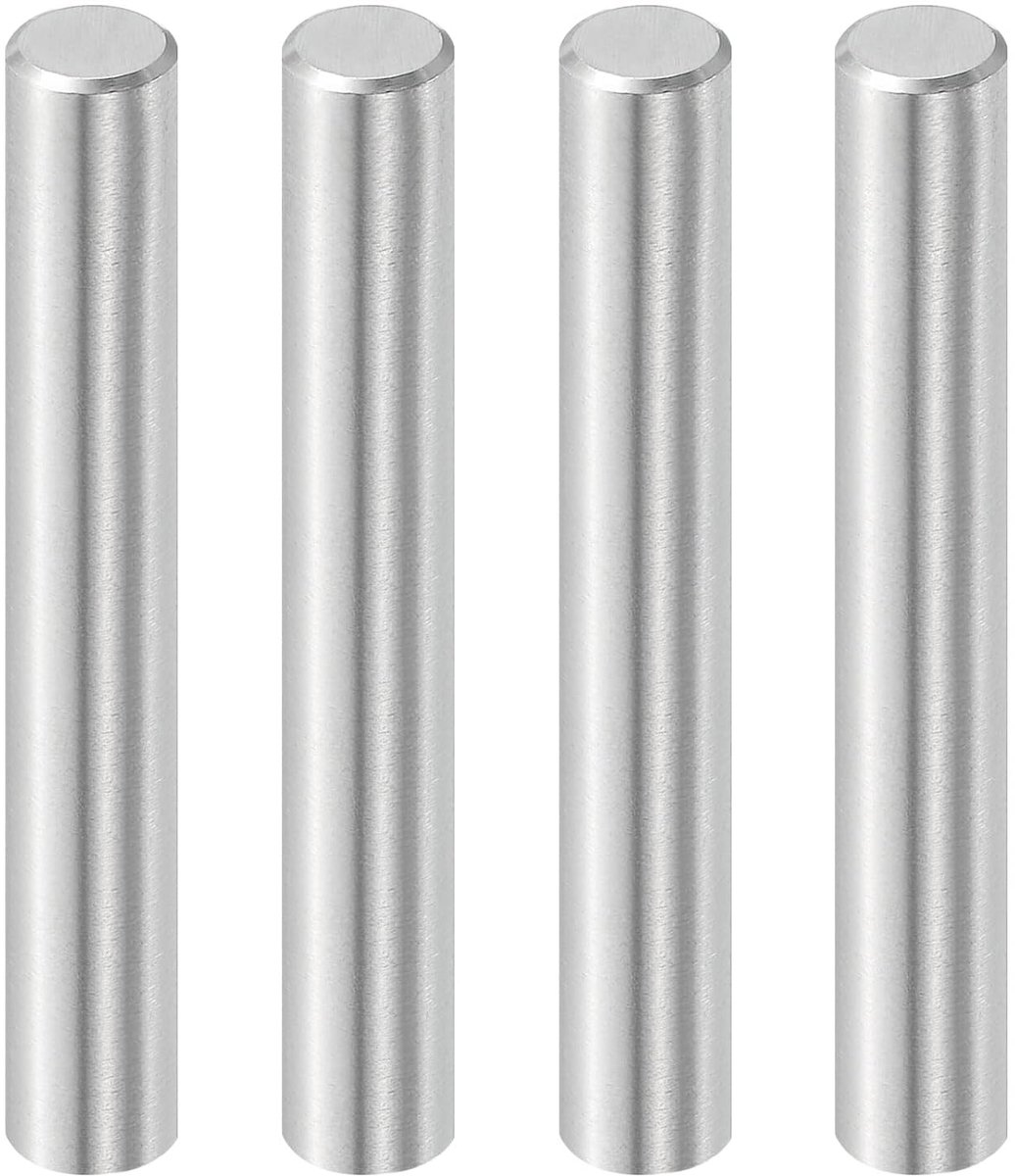 4 stuks 10 mm x 65 mm houten stiften, cilindrische pennen van 316L roestvrij staal, planksteun, stanghouder, rekelementen, zilverkleurige metalen pennen