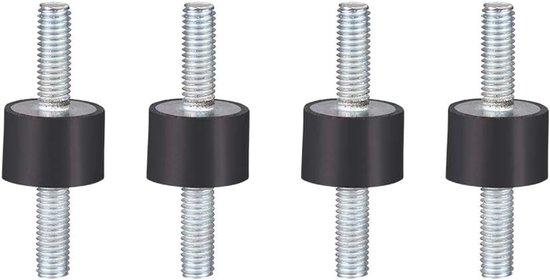 sourcing map 4 stuks rubberen schokdempers, dubbele uiteinden, trillingsdempers met M5 x 15 mm bouten van sourcing-map — afbeelding 4