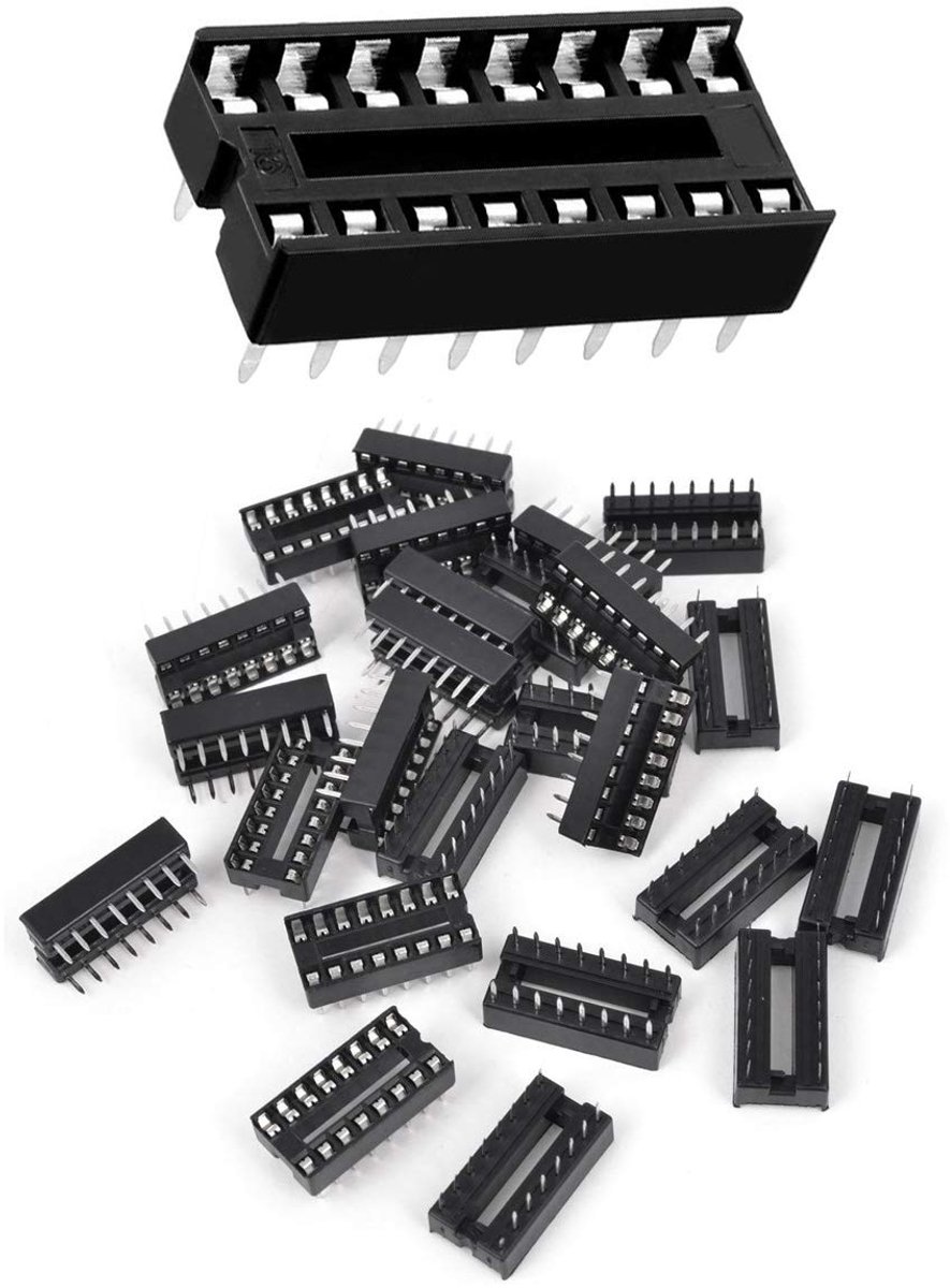50PACK DIP IC-voetjes 16-pins DIP-8 2.54MM IC-voetjes Adapter Soldeertype Socket