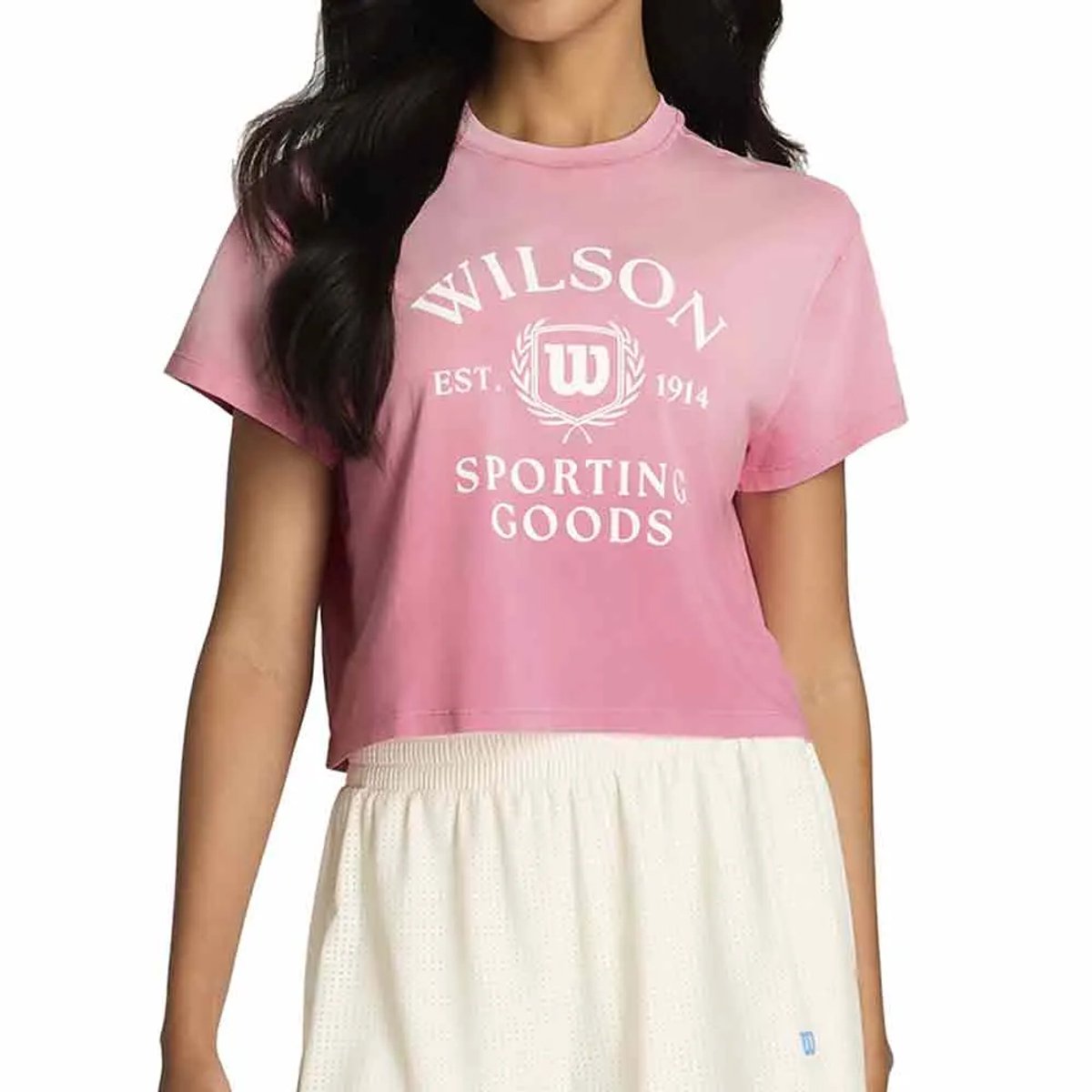 Wilson Harper Crop Vintage Wash T-shirt Met Korte Mouwen Roze XL Vrouw
