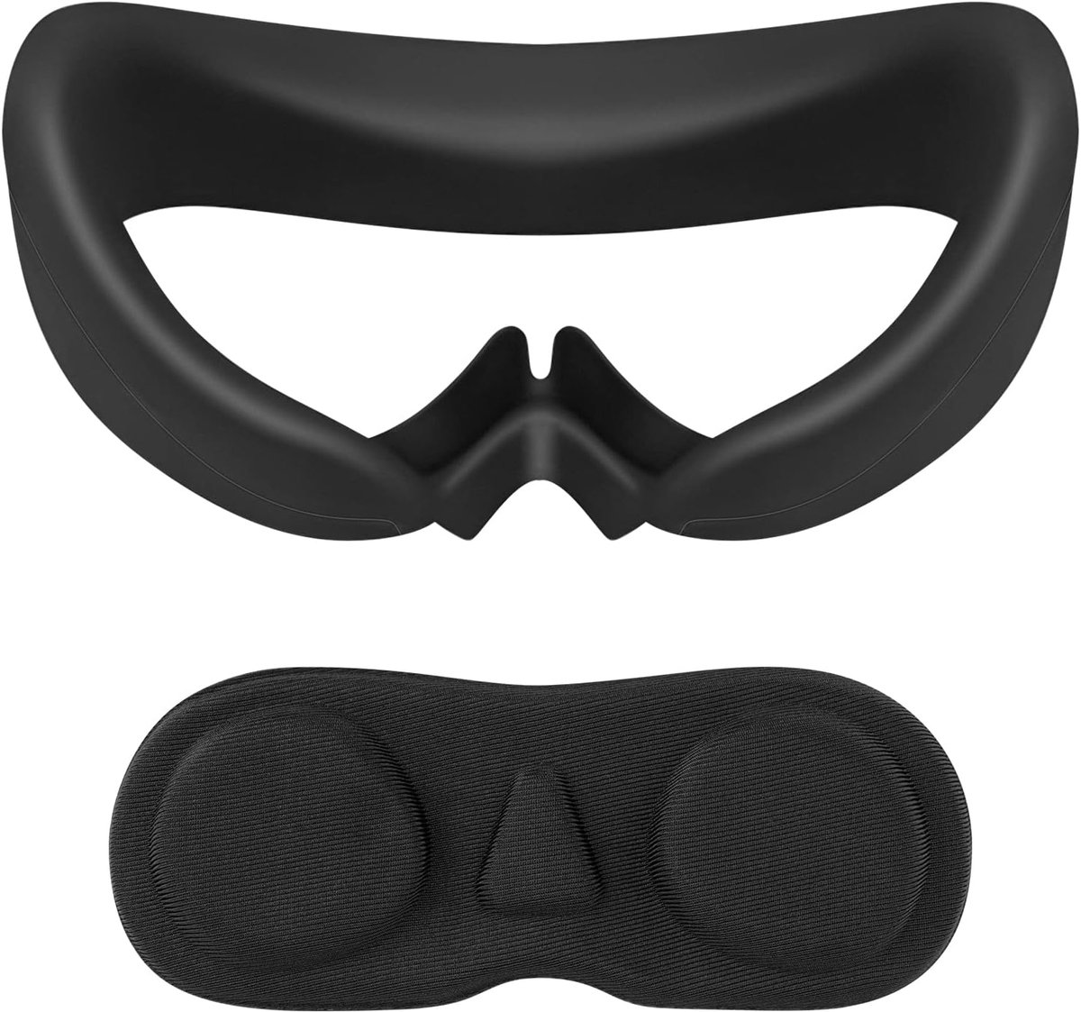 Zweetbestendige Silikon Gezichtsbescherming Pad Compatibel met Pico Neo 4 Beschermlens Cover Accessoires, Wasbaar Lichtdicht Lekvrij Compatibel met Pico Neo 4, Vervangingsaccessoires (Zwart)