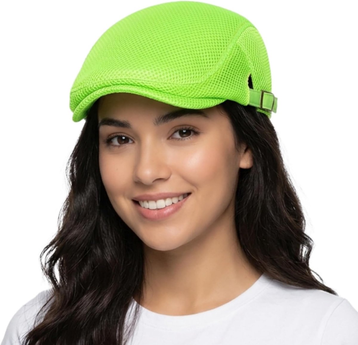 Platte pet voor heren, zomer, dun, Gatsby, Newsboy, baret, pet voor heren, zomer, sportmuts, instelbaar, 55-60 cm