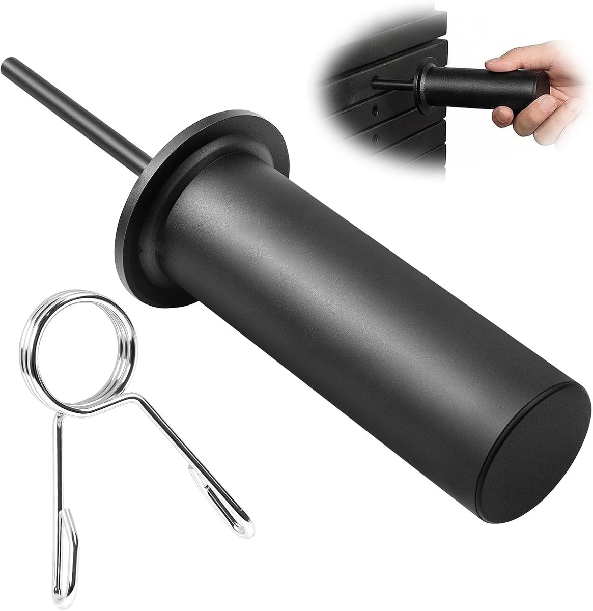 Pin voor extra gewicht, vervangende gewichtspen, Gym Weight Stack Slide Pin met veerclip, 8 mm x 110 mm gewichtsstapelstift, gewichtsstapelpen, training, krachtstation voor