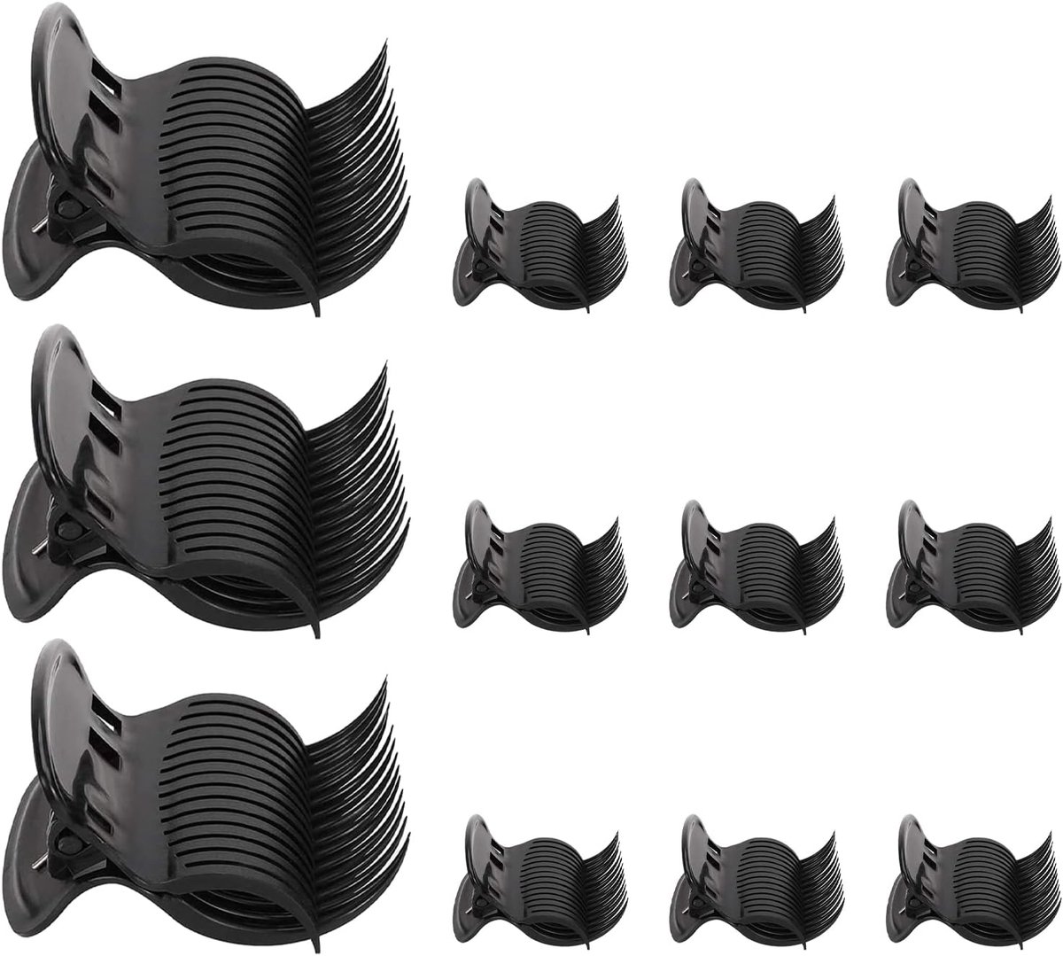 12 stuks Hot Roller Clips Lichtgewicht Plastic Haar Krultang Claw Clips Hittebestendigheid Hot Roller Clip Vervangingen voor Kapsalon Dagelijks Gebruik (zwart)