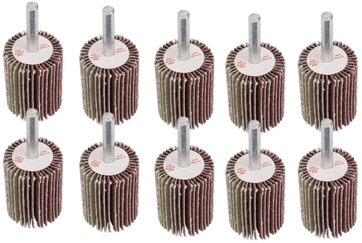 30x40x6mm10pcs Schuren Polijstschijf Slijpen Schuurpapier Flap Wielschijf met 6mm Schacht