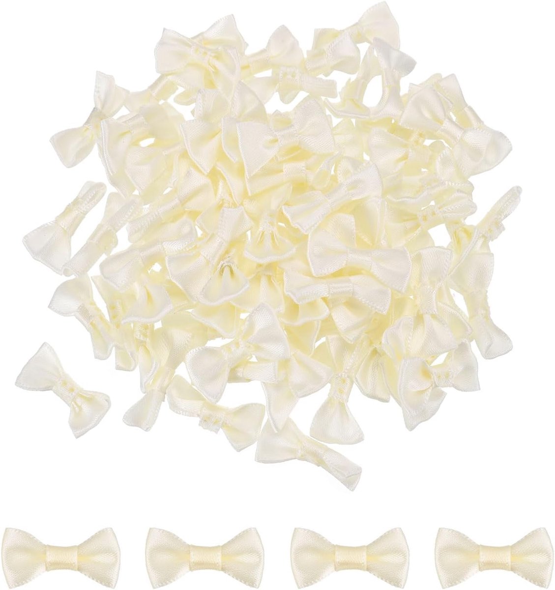 Strikken, 3,5 x 1,6 cm, mini-strikjes om te knutselen, kleine satijnen strikken, grote verpakking voor doe-het-zelf naaien, scrapbooking, huwelijkscadeau, cadeau