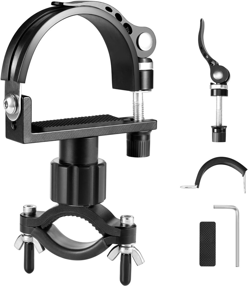 Fiets zaklamp mount, 360 ° rotatie verstelbare fiets zaklamp klem roestvrij staal fiets licht houder voor fietsen