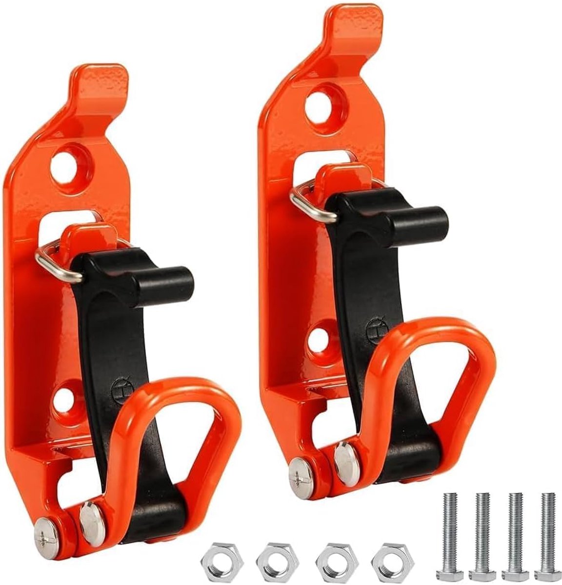 schop houder voor dakdrager, 2 stuks oranje dakdrager accessoires metalen rubberen dakdrager klemmen schop houder dakdrager klemmen met bouten moeren voor vrachtwagen auto boot