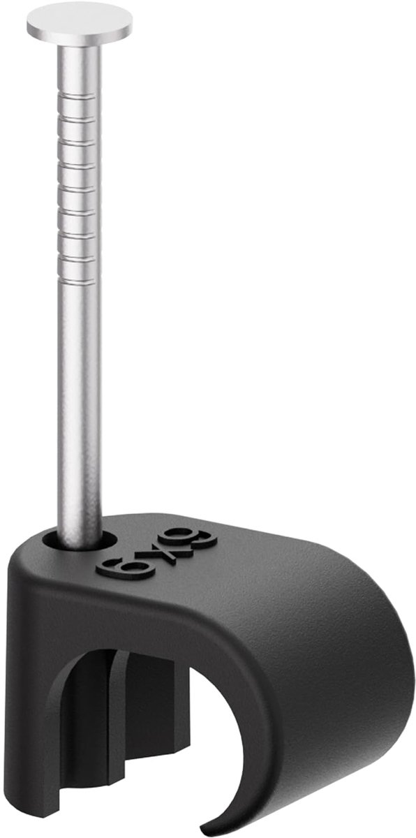 Kabelclips 100 stuks - 6x9 mm - 304 roestvrij staal - kabelbeheer voor telefoon- en Ethernetkabels - SnelShoppen