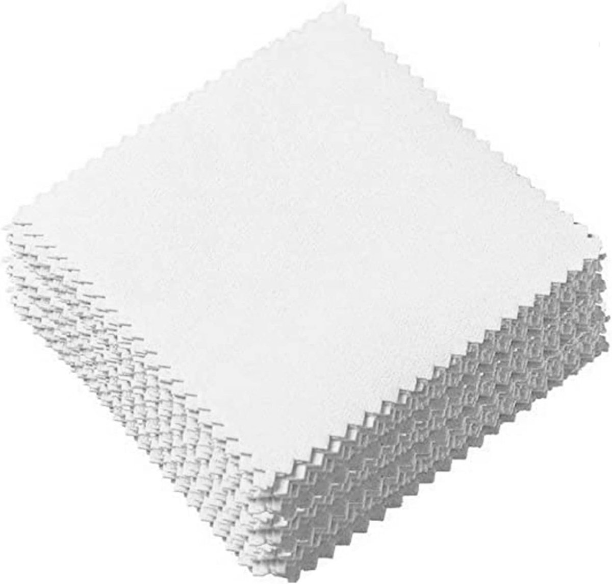 Reinigingsdoek, reinigingsdoek voor sieraden voor het reinigen van zilver en messing, platina goud, sterling zilver, 100 stuks (wit)