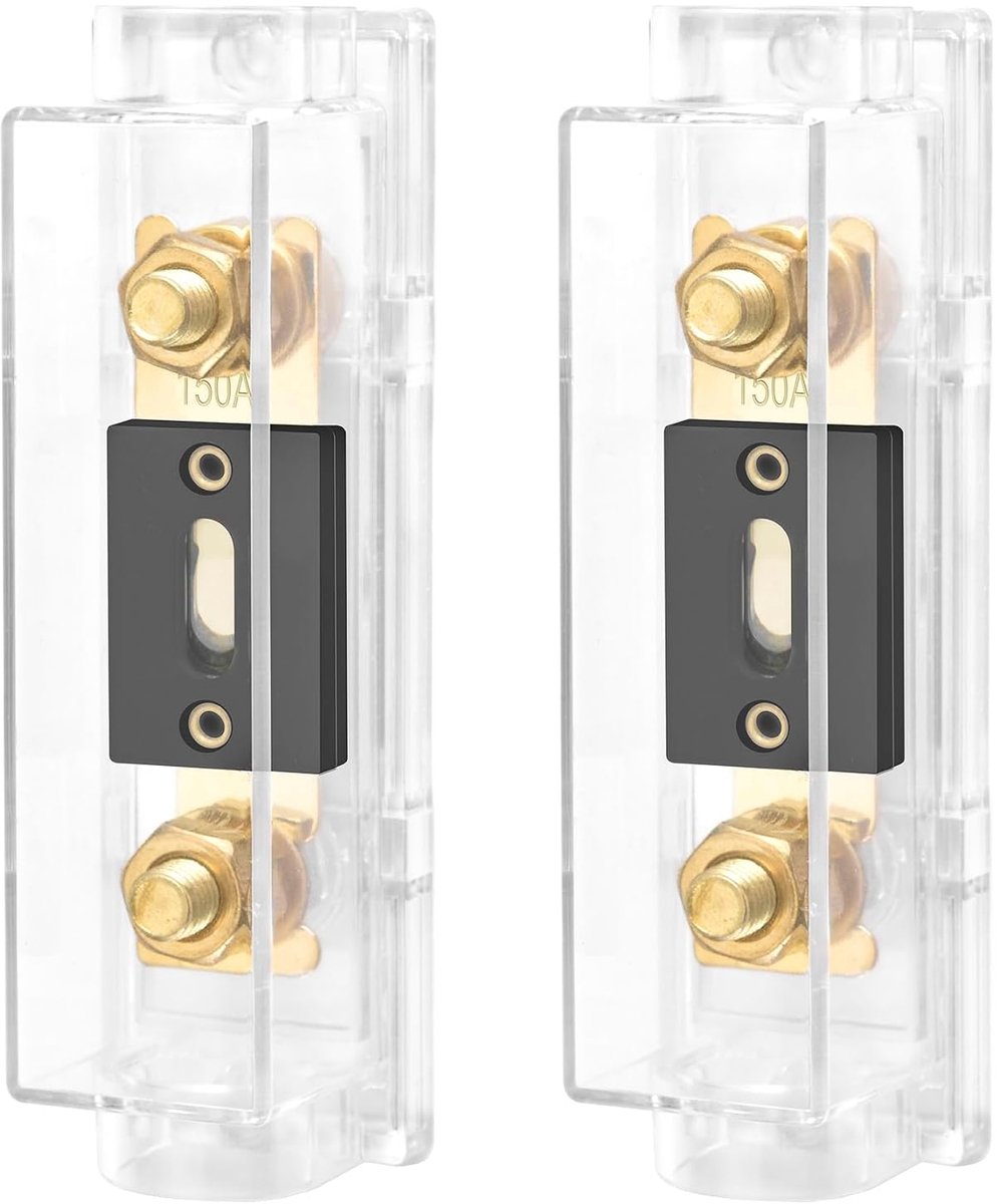 Auto Audio Video Stereo ANL-zekeringhouder, 0/2/4 gauge in en uit, met ANL-zekering, 2 stuks (ANL-150A)