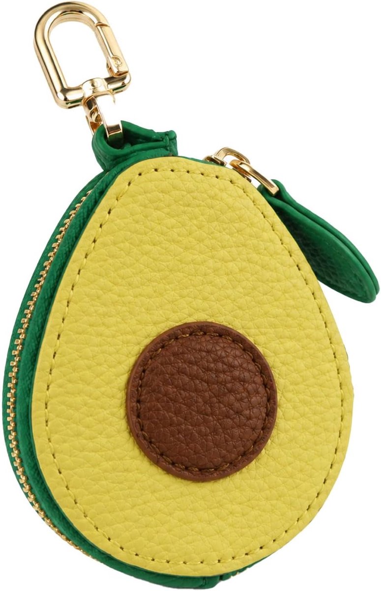 Avocado Muntenbeugel Sleutelhanger, Lederen Portemonnee Bag Charm voor Handtas en Sleutels, Cadeau voor Meisjes en Vrouwen