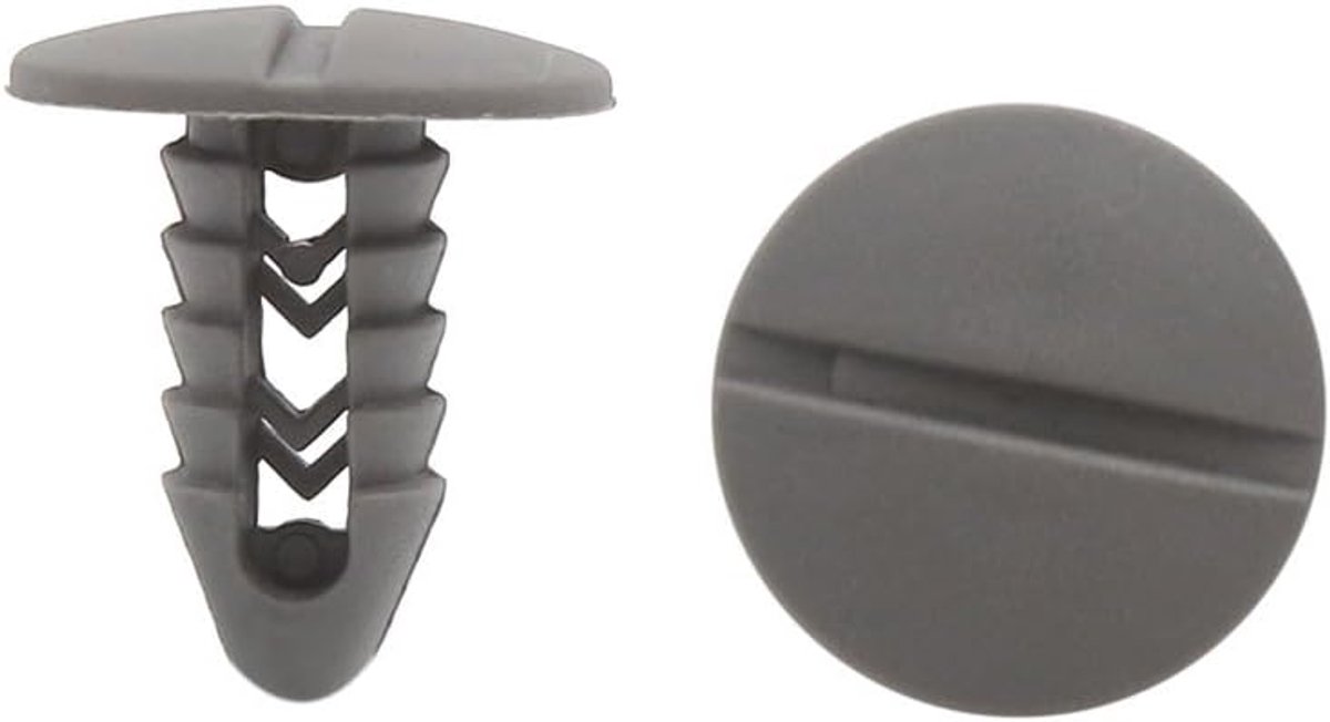 sourcingmap 30pcs Grijs Auto Deur Fender Clips Kunststof klinknagels Bevestiging 10mm Gat