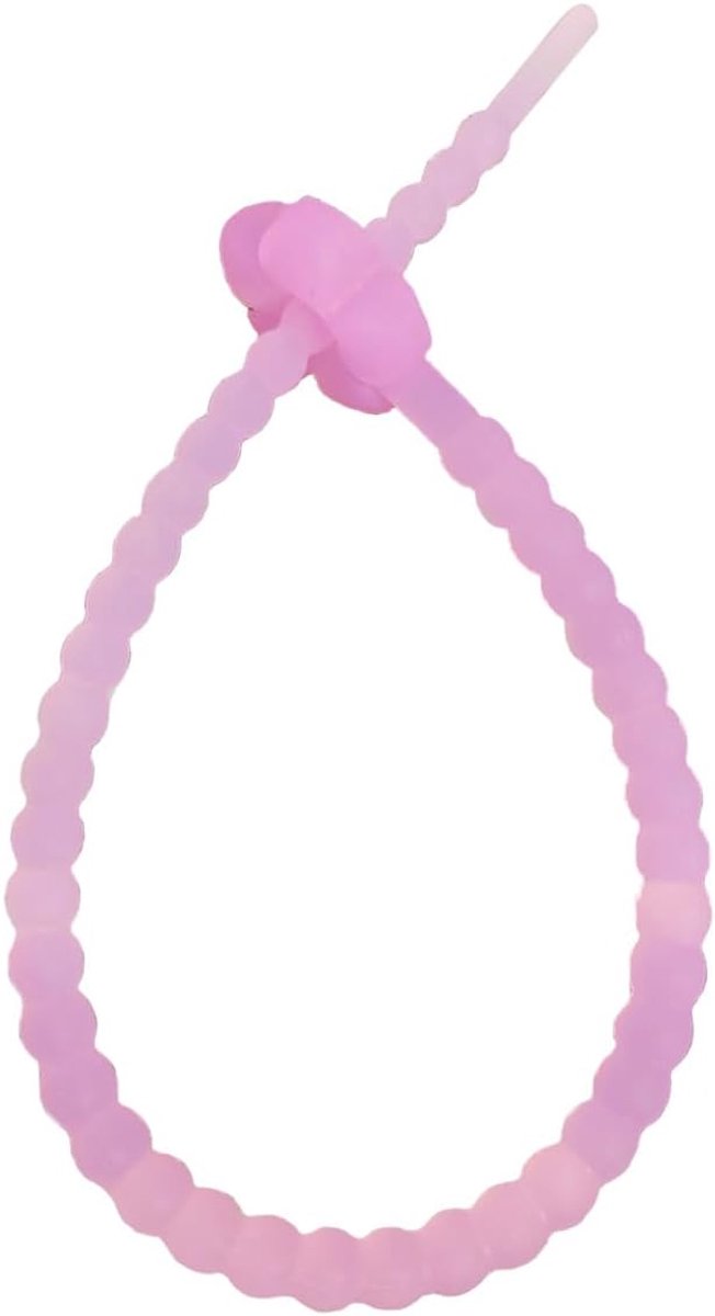 Kabelbinder, Bloemen Elastische Kabelbinder Herbruikbare Kabelriemen Elastische Kabel Banden, Kabel Organisator Riem Bureau Bevestigingsband - Roze Gelei
